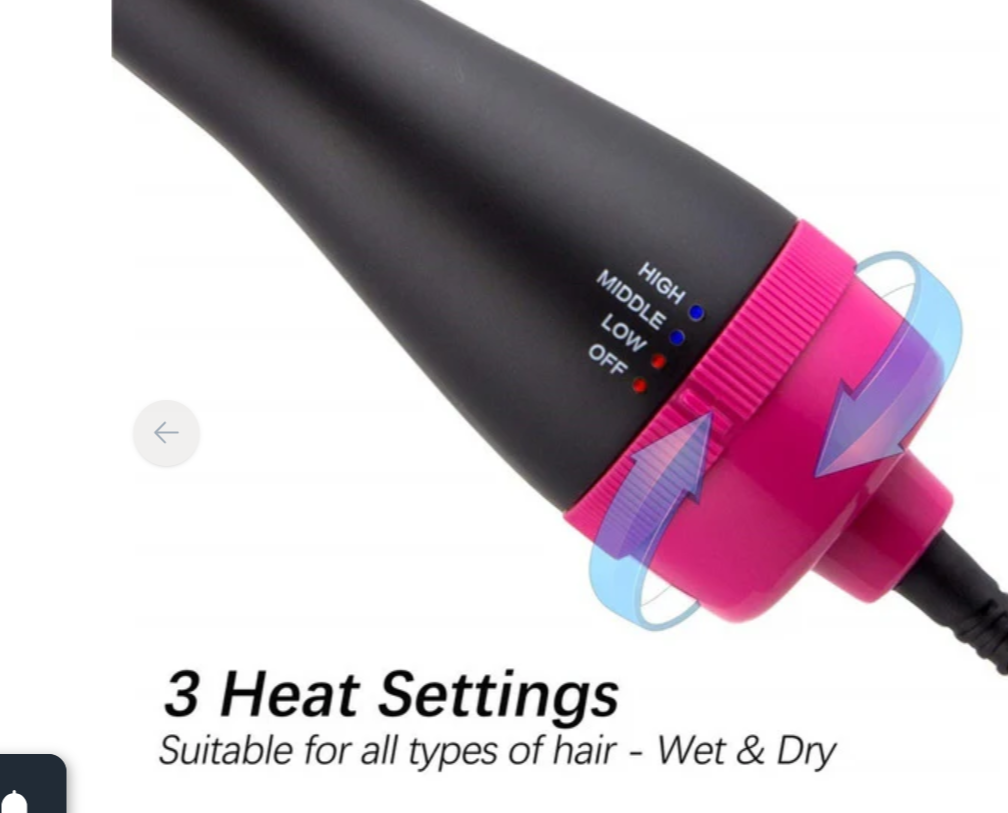 One Step Hot Air Brush (Dryer + Straightener)